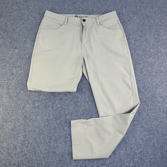 Vuori Other - Vuori Mens Meta Pants Sand Khaki Technical Stretch 5-Pocket Chino 35x28.5 Flaw